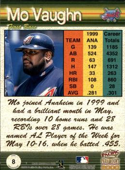 2000 Pacific Paramount - Premiere Date #8 Mo Vaughn  Back
