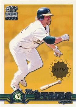 2000 Pacific Paramount - Premiere Date #172 Matt Stairs  Front