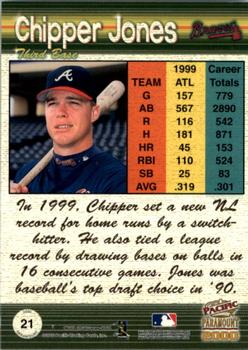 2000 Pacific Paramount - Ruby #21 Chipper Jones Back