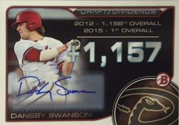 2015 Bowman Draft - Draft Dividends Autographs #DD-DS Dansby Swanson Front
