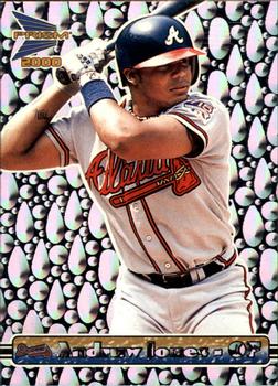 2000 Pacific Prism - Drops Silver #11 Andruw Jones  Front