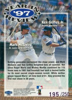 1998 Sports Illustrated - Extra Edition #184 Ken Griffey, Jr. / Mark McGwire Back