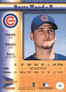 2000 Pacific Prism - Holographic Mirror #30 Kerry Wood  Back
