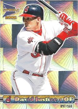 2000 Pacific Prism - Holographic Mirror #43 David Justice  Front