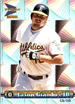 2000 Pacific Prism - Holographic Mirror #105 Jason Giambi  Front