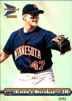2000 Pacific Prism - Premiere Date #84 Corey Koskie  Front