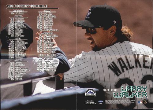1998 Sports Illustrated - Opening Day Mini-Posters #10 OD Larry Walker Front