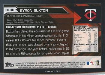 2015 Bowman's Best - Hi-Def Heritage #HDH-BB Byron Buxton Back