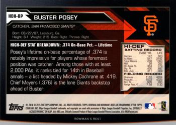 2015 Bowman's Best - Hi-Def Heritage #HDH-BP Buster Posey Back