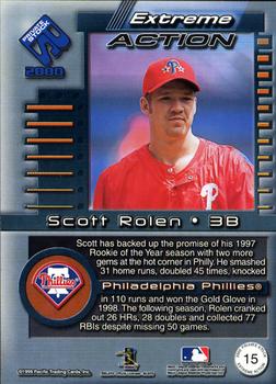 2000 Pacific Private Stock - Extreme Action #15 Scott Rolen  Back
