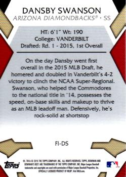 2015 Bowman's Best - First Impressions #FI-DS Dansby Swanson Back