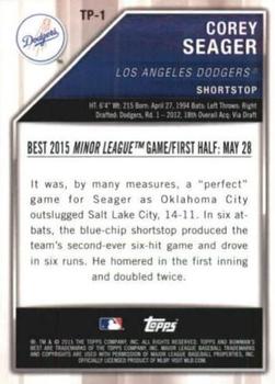 2015 Bowman's Best - Top Prospects #TP-1 Corey Seager Back