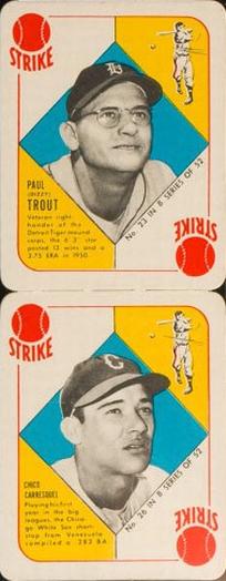 1951 Topps Blue Backs - Topps Blue Backs Panels #23-26 Dizzy Trout / Chico Carrasquel Front
