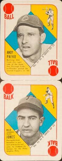 1951 Topps Blue Backs - Topps Blue Backs Panels #27-43 Andy Pafko / Willie Jones Front