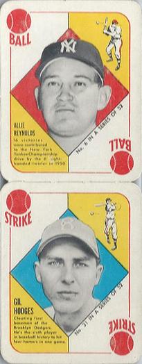 1951 Topps Red Backs - Topps Red Backs Panels #6-31 Allie Reynolds / Gil Hodges Front