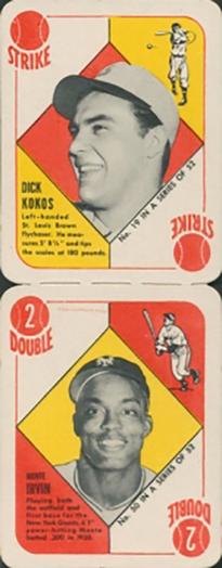 1951 Topps Red Backs - Topps Red Backs Panels #19-50 Dick Kokos / Monte Irvin Front