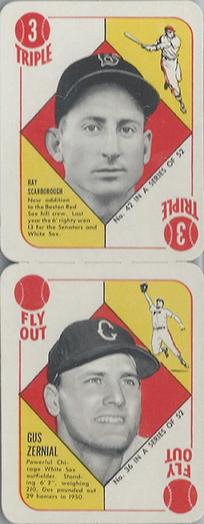 1951 Topps Red Backs - Topps Red Backs Panels #42-36a Ray Scarborough / Gus Zernial Front