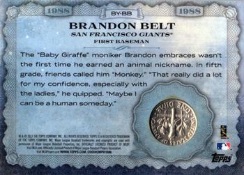 2015 Topps Update - Birth Year Coin and Stamp Dime #BY-BB Brandon Belt Back