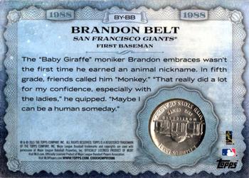 2015 Topps Update - Birth Year Coin and Stamp Nickel #BY-BB Brandon Belt Back