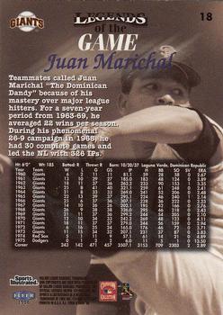 1998 Sports Illustrated Then and Now #18 Juan Marichal Back