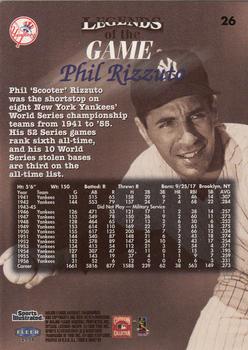 1998 Sports Illustrated Then and Now #26 Phil Rizzuto Back