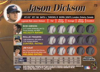 1998 Sports Illustrated Then and Now #75 Jason Dickson Back
