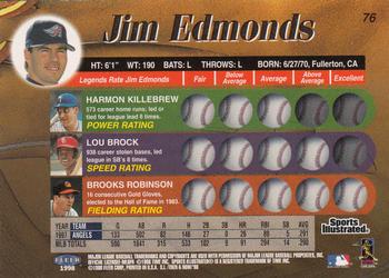 1998 Sports Illustrated Then and Now #76 Jim Edmonds Back
