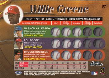 1998 Sports Illustrated Then and Now #87 Willie Greene Back