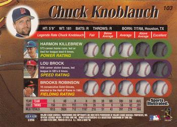 1998 Sports Illustrated Then and Now #103 Chuck Knoblauch Back