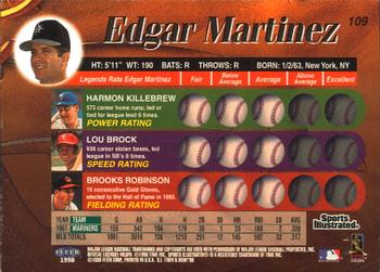 1998 Sports Illustrated Then and Now #109 Edgar Martinez Back