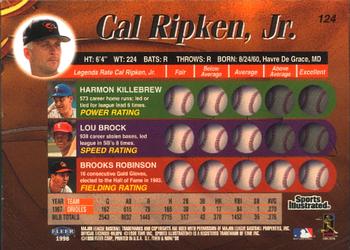 1998 Sports Illustrated Then and Now #124 Cal Ripken Jr. Back