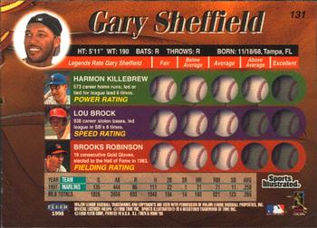 1998 Sports Illustrated Then and Now #131 Gary Sheffield Back