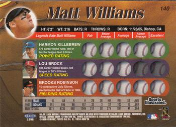 1998 Sports Illustrated Then and Now #140 Matt Williams Back