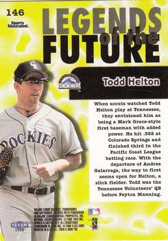 1998 Sports Illustrated Then and Now #146 Todd Helton Back