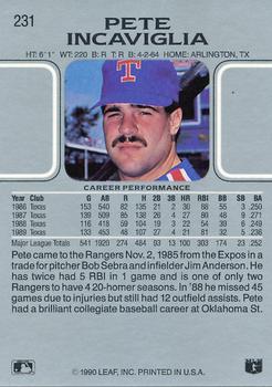 2015 Leaf 25th Baseball - Buyback Autographs #231 Pete Incaviglia Back