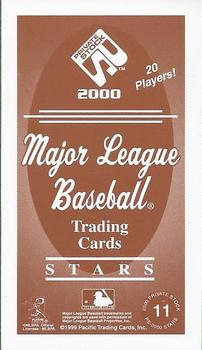 2000 Pacific Private Stock - PS-2000 Stars #11 Roger Clemens  Back