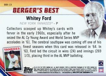 2016 Topps - Berger's Best (Series 1) #BB-13 Whitey Ford Back