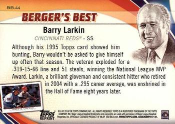 2016 Topps - Berger's Best (Series 1) #BB-44 Barry Larkin Back