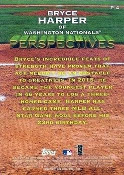 2016 Topps - Perspectives #P-4 Bryce Harper Back