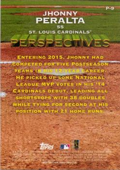 2016 Topps - Perspectives #P-9 Jhonny Peralta Back