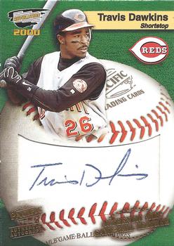2000 Pacific Revolution - MLB Game Ball Signatures #6 Travis Dawkins Front