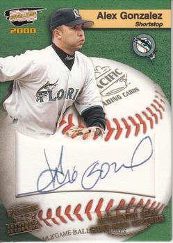 2000 Pacific Revolution - MLB Game Ball Signatures #7 Alex Gonzalez  Front