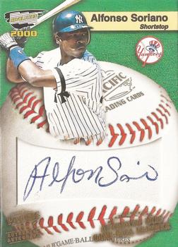2000 Pacific Revolution - MLB Game Ball Signatures #13 Alfonso Soriano  Front
