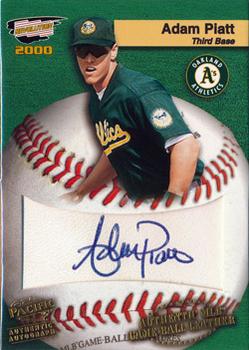 2000 Pacific Revolution - MLB Game Ball Signatures #16 Adam Piatt  Front
