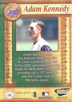 2000 Pacific Revolution - MLB Game Ball Signatures #19 Adam Kennedy  Back