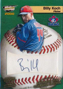 2000 Pacific Revolution - MLB Game Ball Signatures #24 Billy Koch  Front