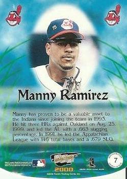 2000 Pacific Revolution - On Deck #7 Manny Ramirez  Back
