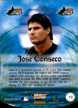 2000 Pacific Revolution - On Deck #19 Jose Canseco  Back