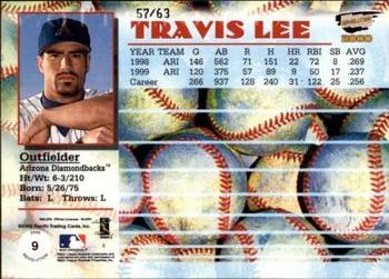 2000 Pacific Revolution - Red #9 Travis Lee  Back