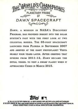 2016 Topps Allen & Ginter #37 Dawn Spacecraft Back